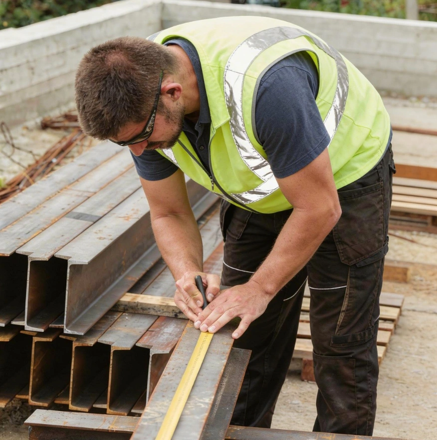 Framing Pro LA carpenter working on detailed residential roof framing installation