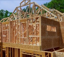 Framing Pro LA new construction house framing with complete wall and roof structure installation